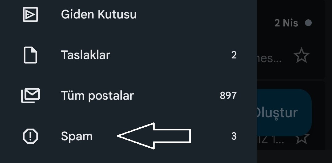 Gmail Spam Klasörü