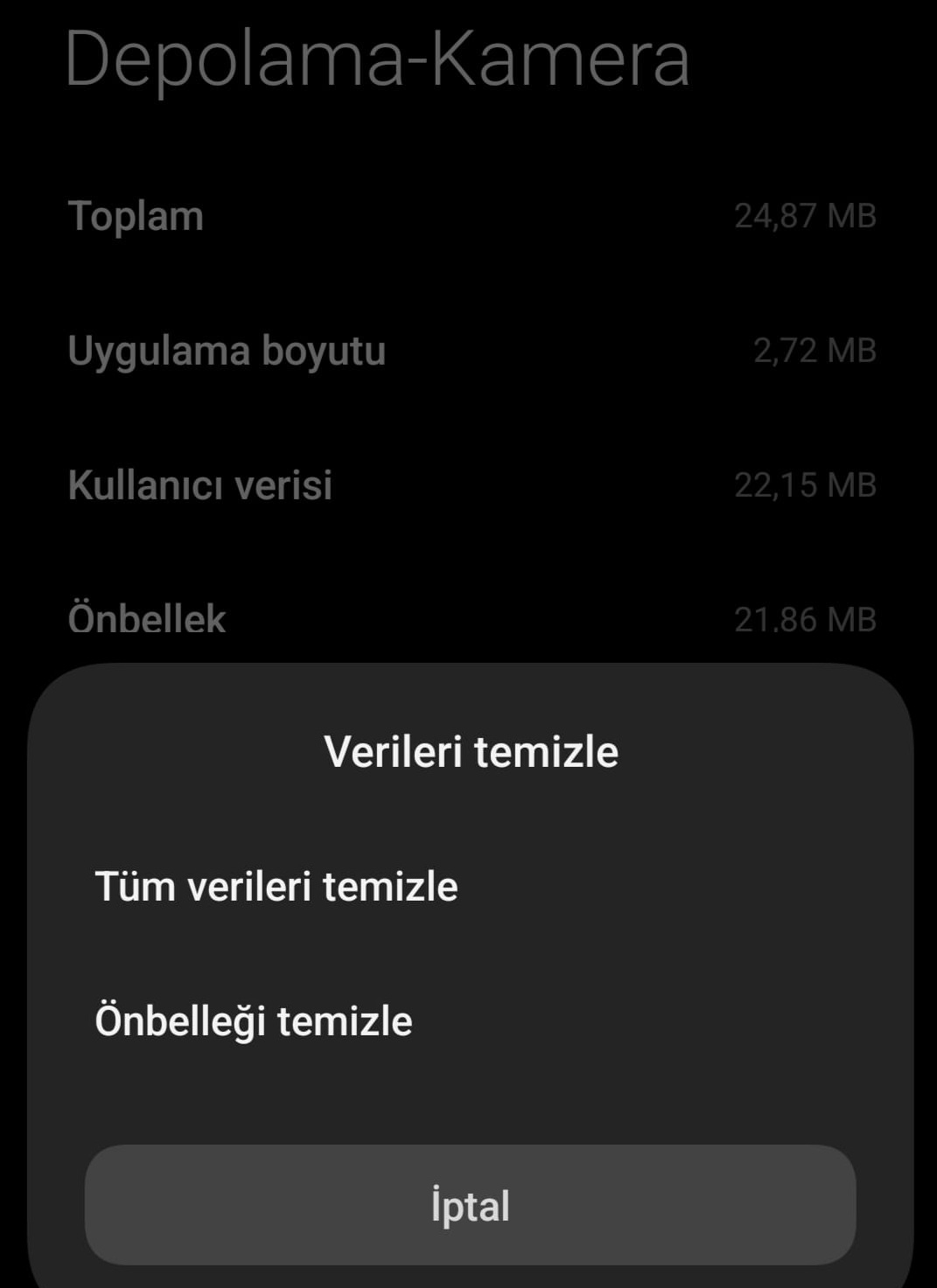 Kamera Uygulaması Ayarları
